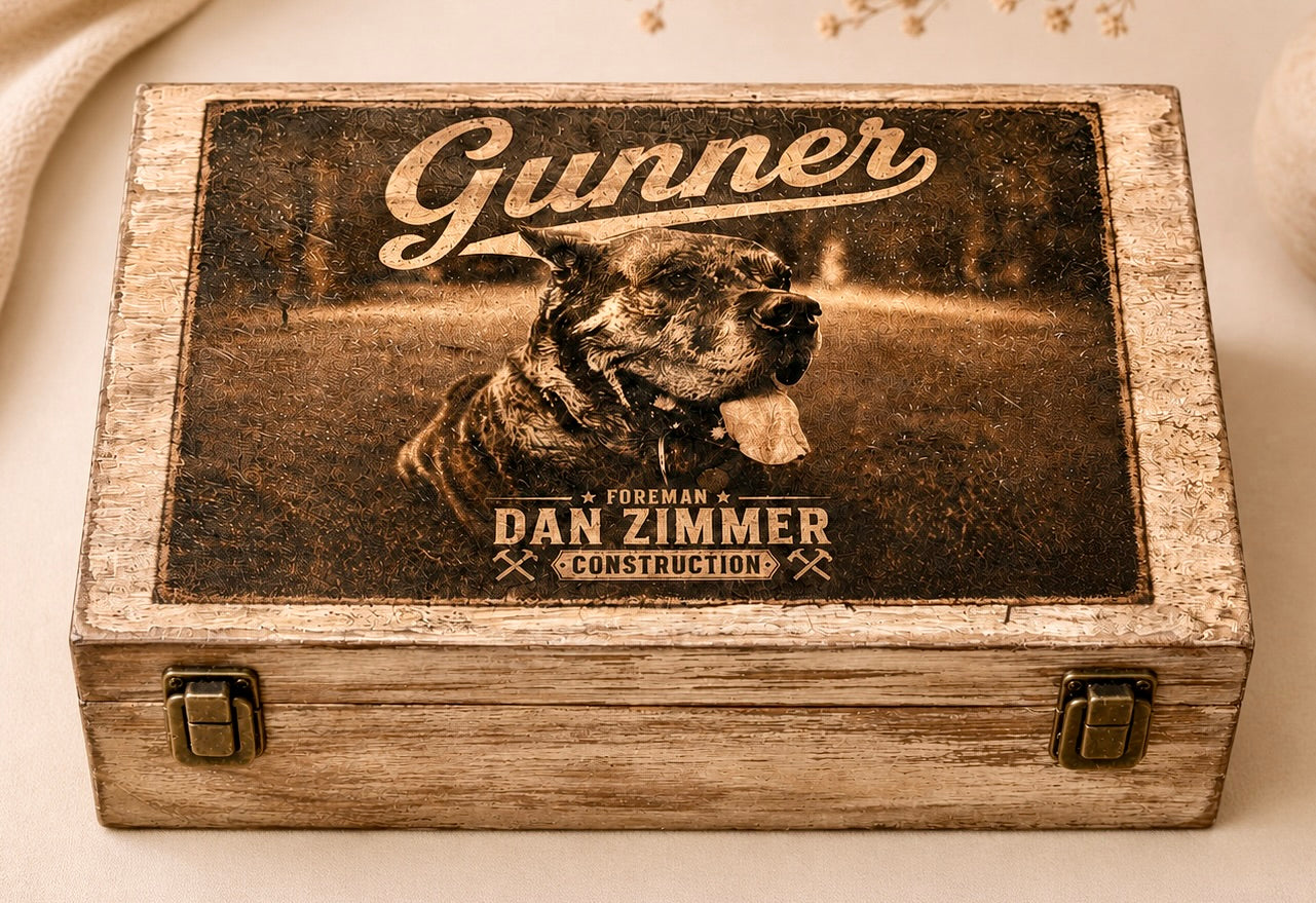 Personalized Pet Memory Box | Custom Pet Memorial Keepsake Box