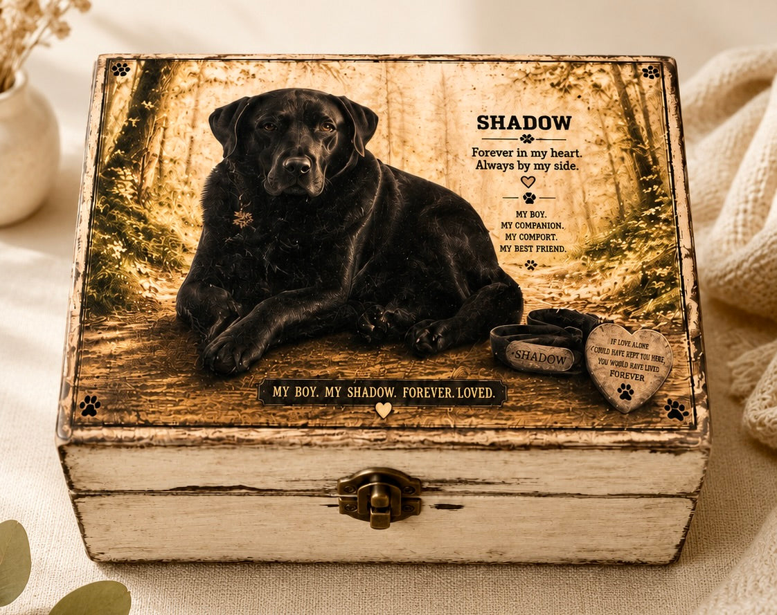 Personalized Pet Memory Box | Custom Pet Memorial Keepsake Box